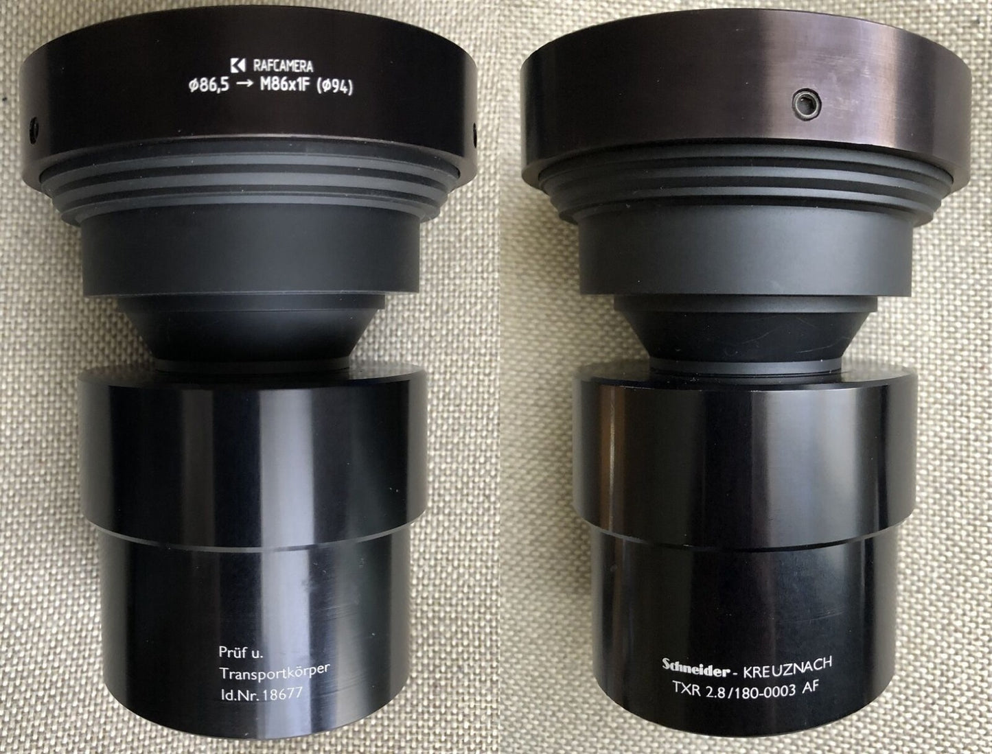 86.5mm clamp to M86x1 female thread adapter with 95mm outer diameter
