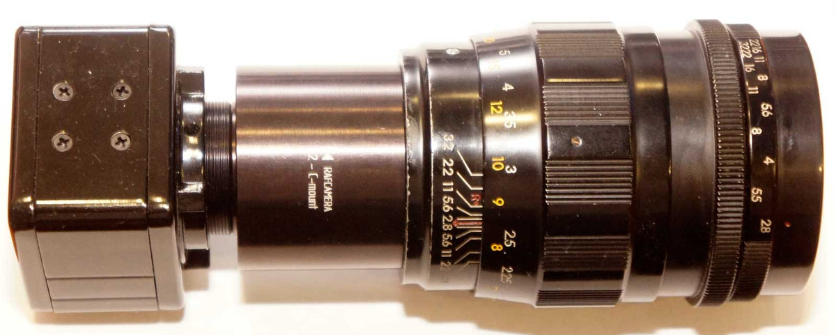 T2 female thread to C-mount camera adapter