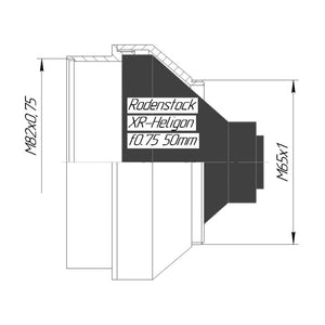 M65x1 housing for Rodenstock XR-Heligon 0.75/50mm lens