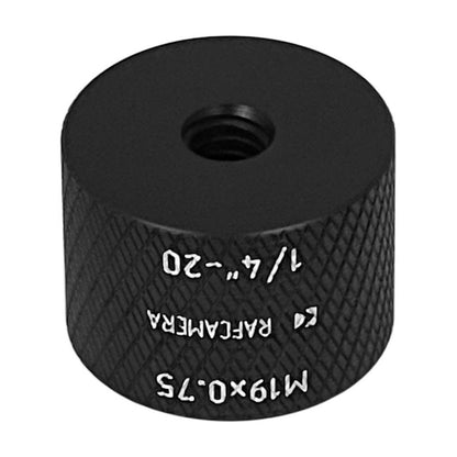 1/4"-20tpi female to M19x0.75 female thread adapter