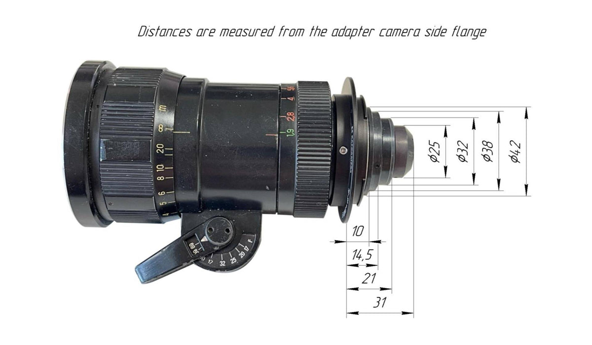 16-SP (Krasnogorsk-2) lens to Canon EF camera mount adapter