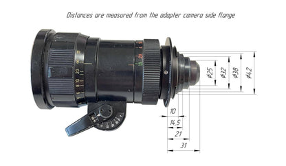 16-SP (Krasnogorsk-2) lens to Canon EF camera mount adapter