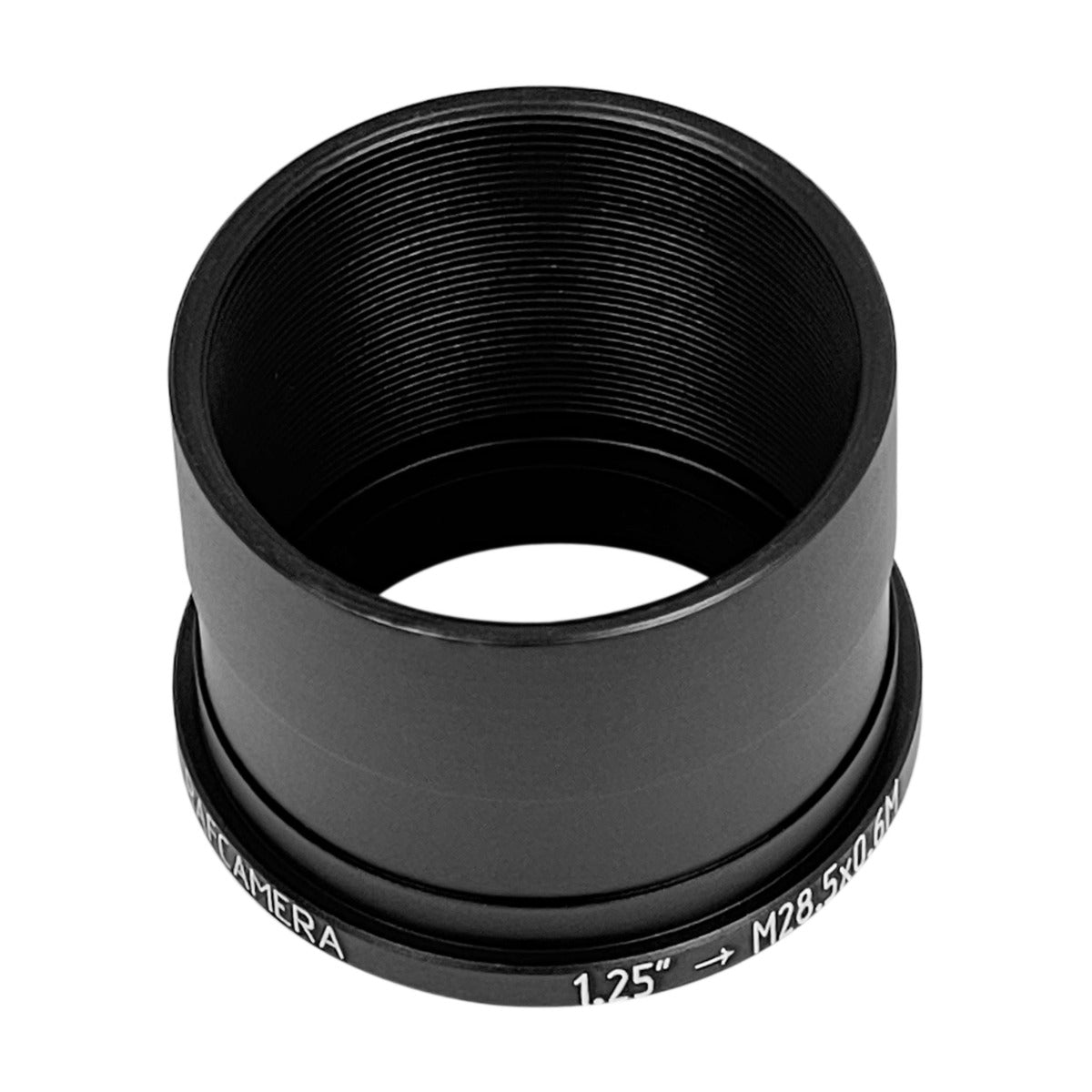 1.25" telescope port to M28.5x0.6 male thread adapter