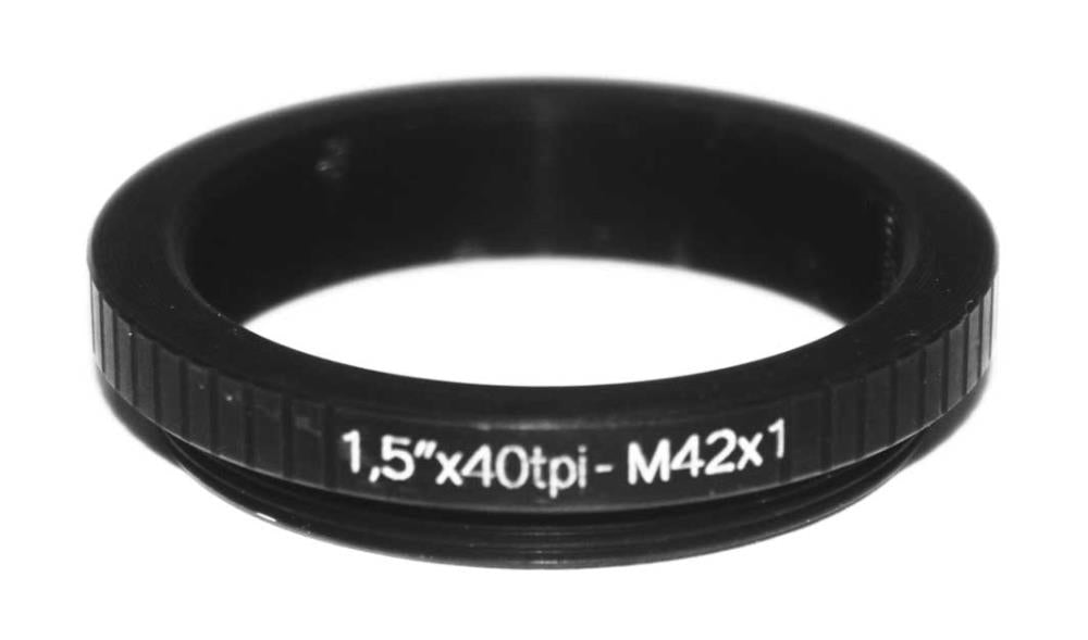 1.5"x40tpi female to M42x1 male thread adapter