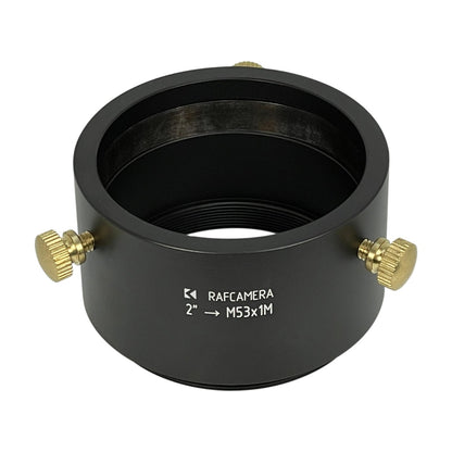 2" clamp to M53x1 male thread adapter, 30mm deep