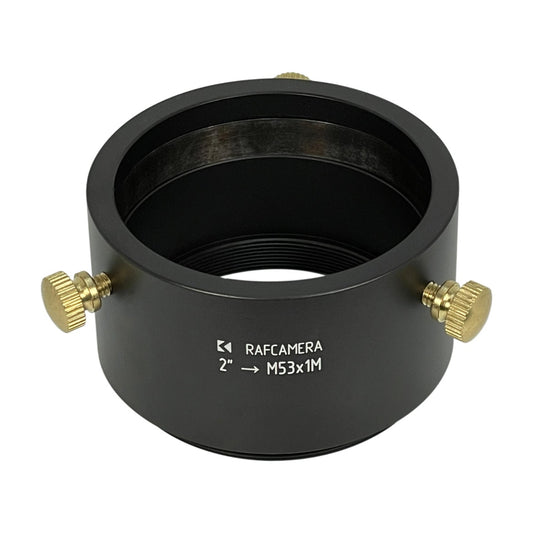 2" clamp to M53x1 male thread adapter, 30mm deep