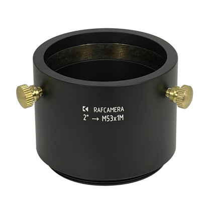2" clamp to M53x1 male thread adapter, 40mm deep