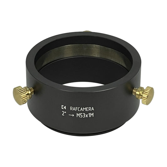 2" clamp to M53x1 male thread adapter, through