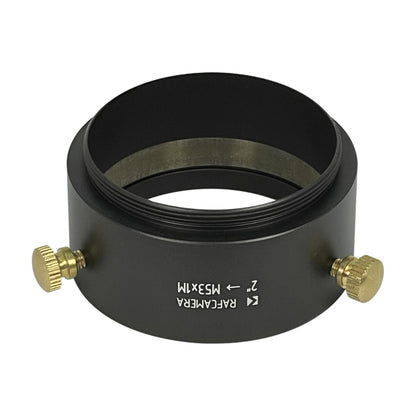 2" clamp to M53x1 male thread adapter, through