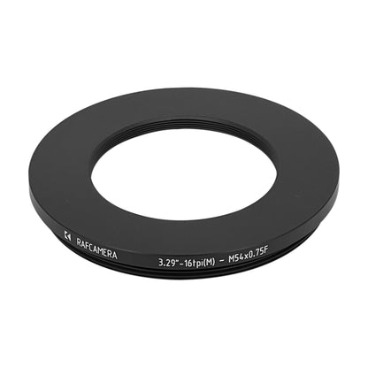 3.29"-16tpi male to M54x0.75 female thread adapter