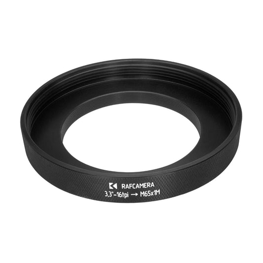 3.3"-16tpi Celestron telescope to M65x1 helicoid adapter