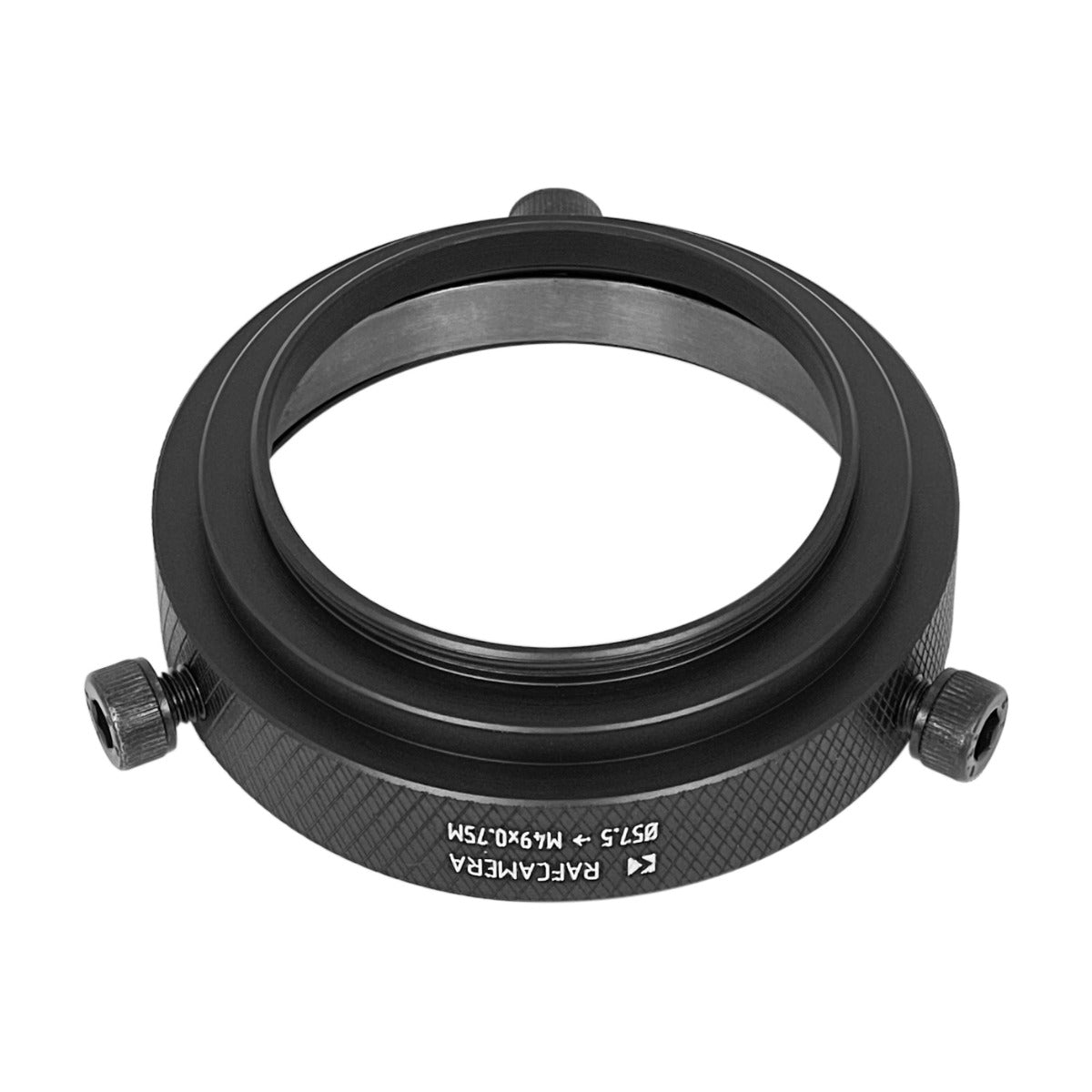 57.5mm clamp to M49x0.75 male thread adapter for Kowa 2x Anamorphic