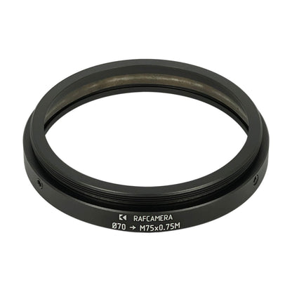 70mm clamp to M75x0.75 male thread adapter for Red ISCO Ultra-Star Plus lens