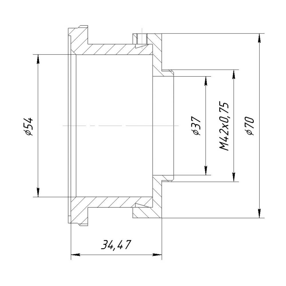 Arri PL lens to M42x0.75 male thread adapter