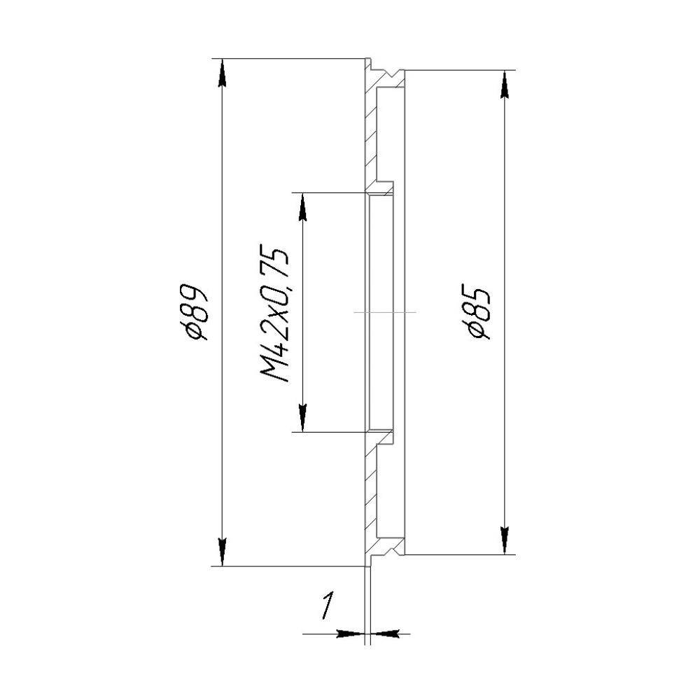 Front plate for Novoflex Balpro Universal Bellows with M42x0.75 female thread