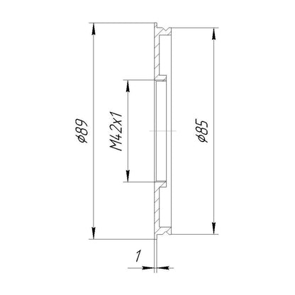 Front plate for Novoflex Balpro Universal Bellows with M42x1 female thread