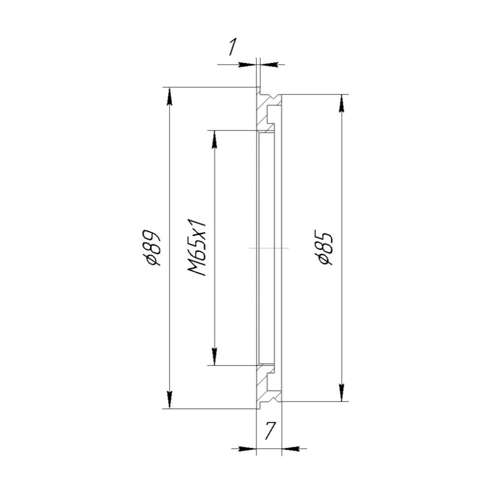 Front plate for Novoflex Balpro Universal Bellows with M65x1 female thread