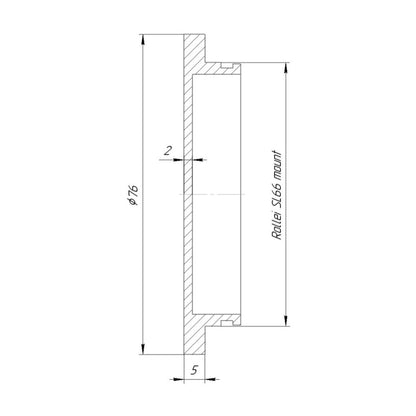 Blank to make a Rolleiflex SL66 adapter