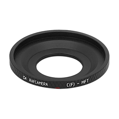 C-mount lens to MFT (Micro 4/3) camera mount adapter, with rim