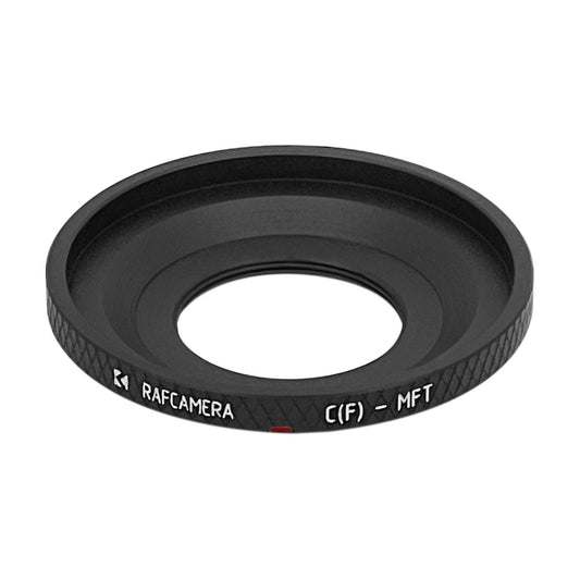 C-mount lens to MFT (Micro 4/3) camera mount adapter, with rim