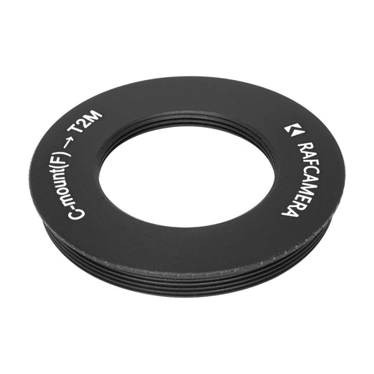 C-mount female to M42x0.75 (T2) male thread adapter