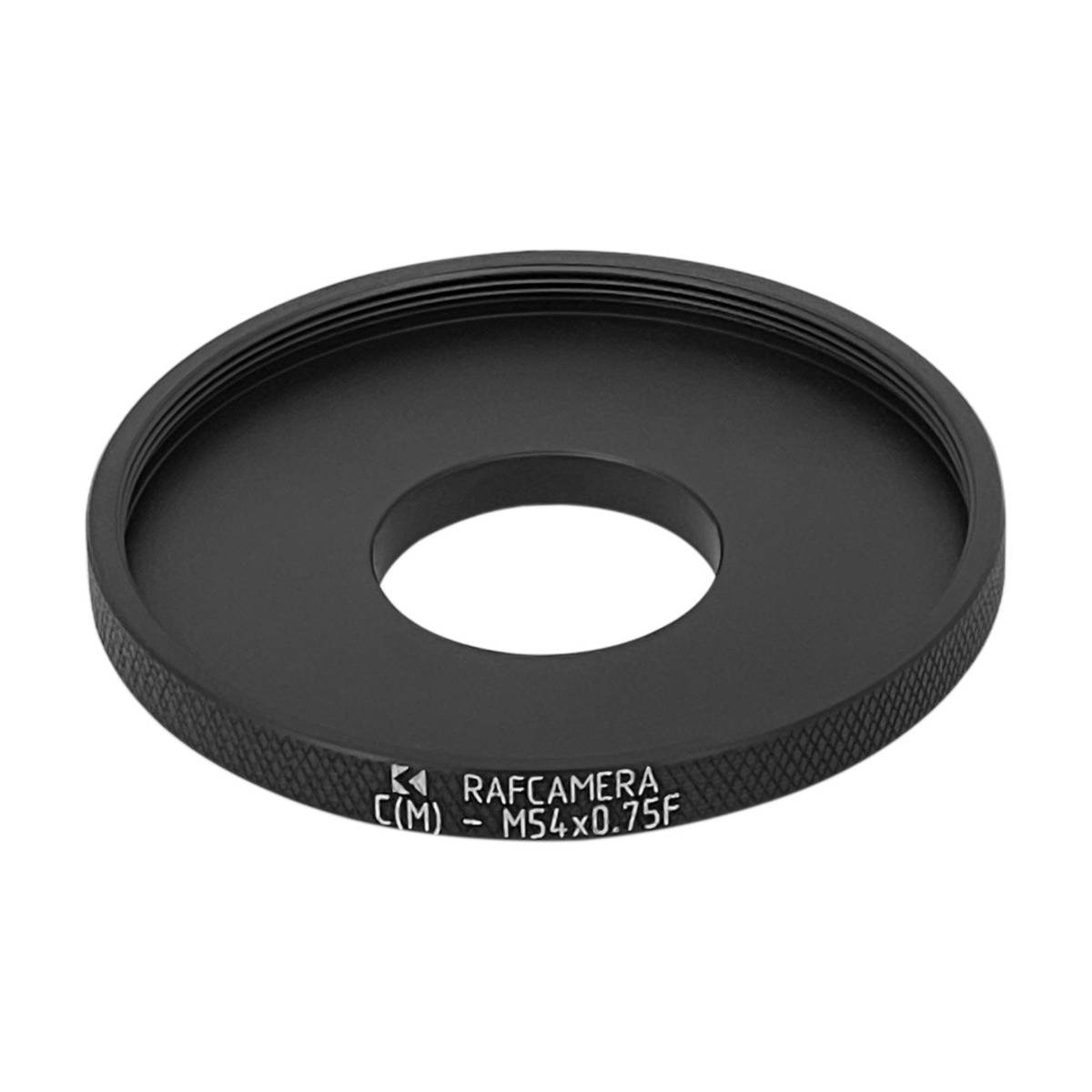 C-mount male to M54x0.75 female thread adapter