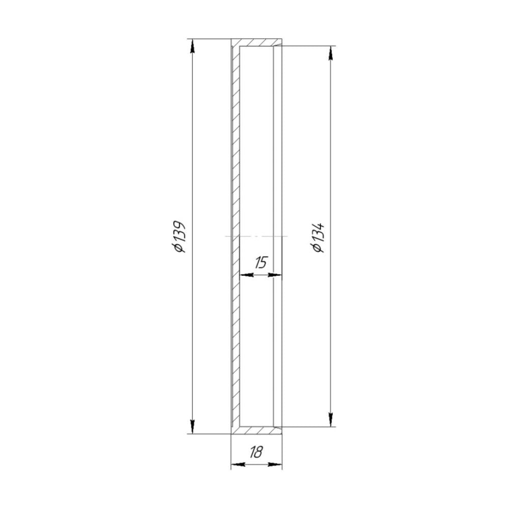 Push-on cap with 134mm inner diameter