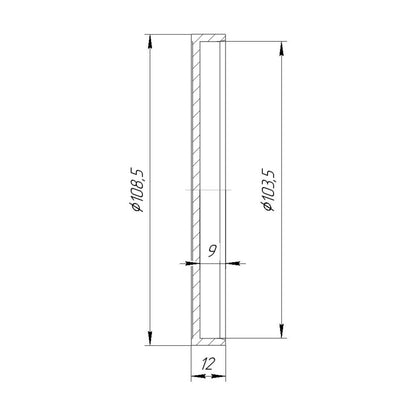 Push-on cap with 103.5mm inner diameter