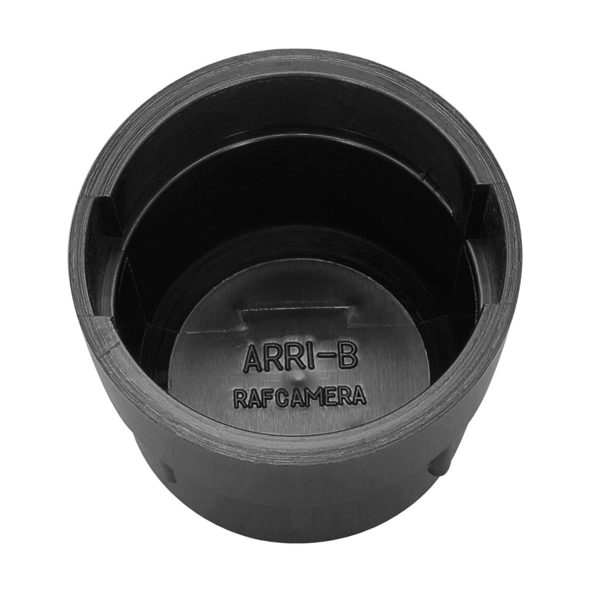 Twist-on cap for Arri Bayonet (Arri-B) lens mount, ABS plastic