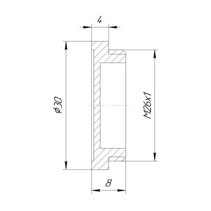 Screw-in cap with M26x1 male thread for Robot camera
