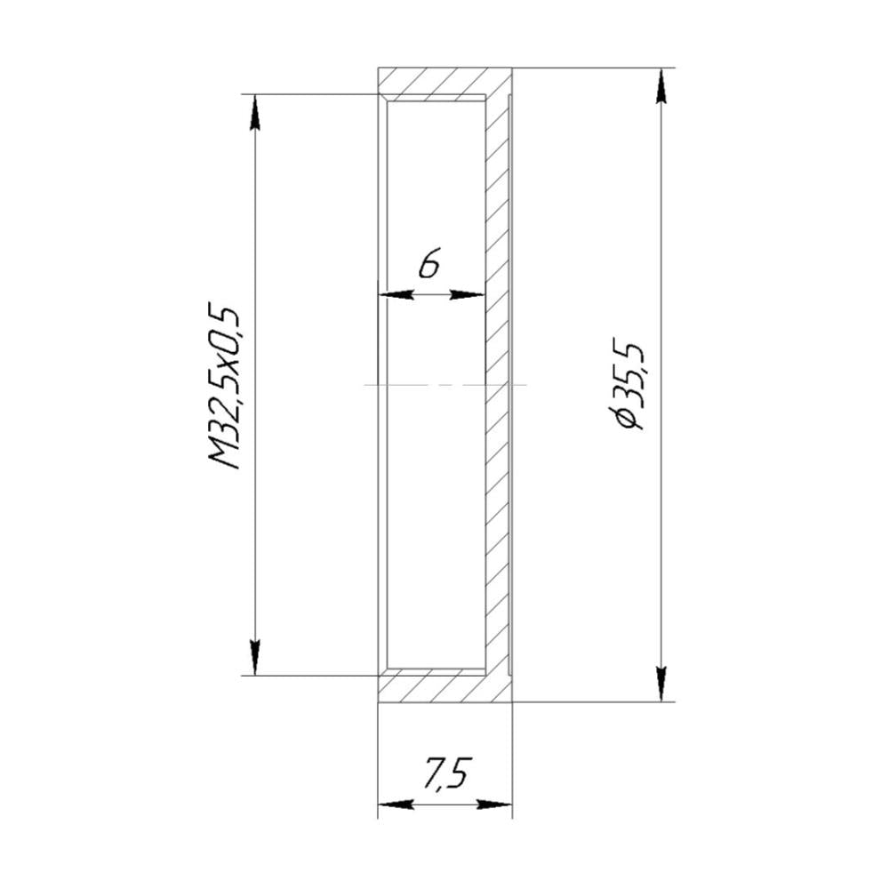 Screw-on cap with M32.5x0.5 female thread for Copal #0 shutter