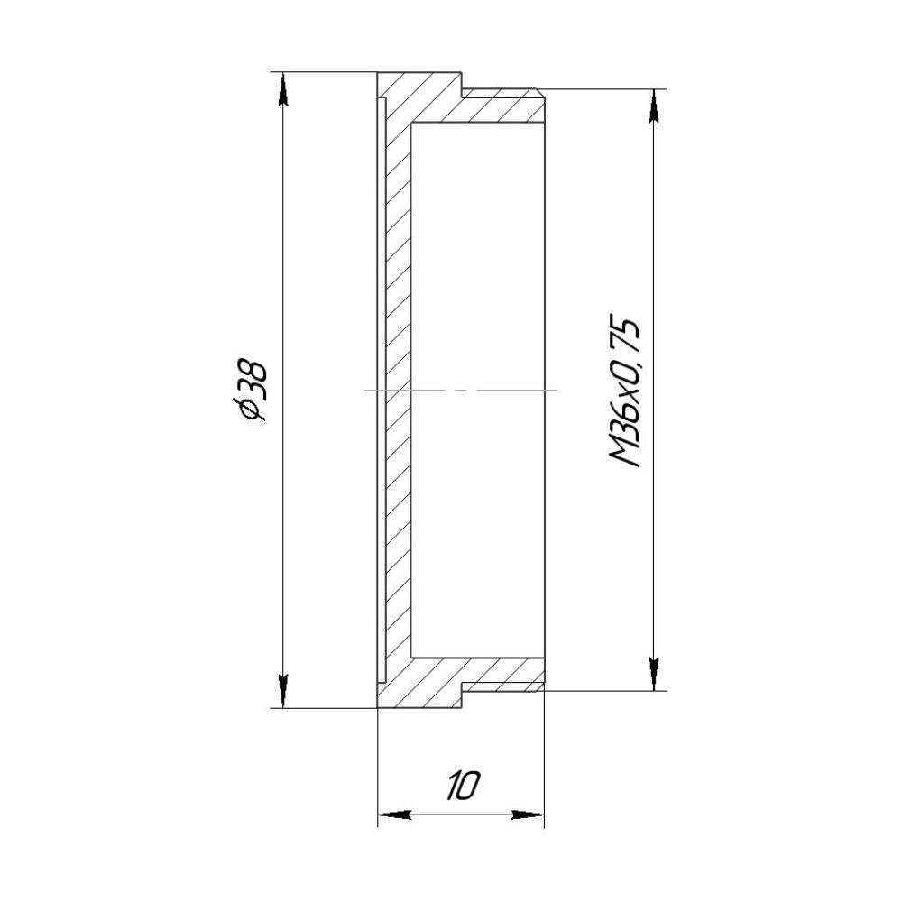 Screw-in cap with M36x0.75 male thread for rear side of Copal #1 shutter
