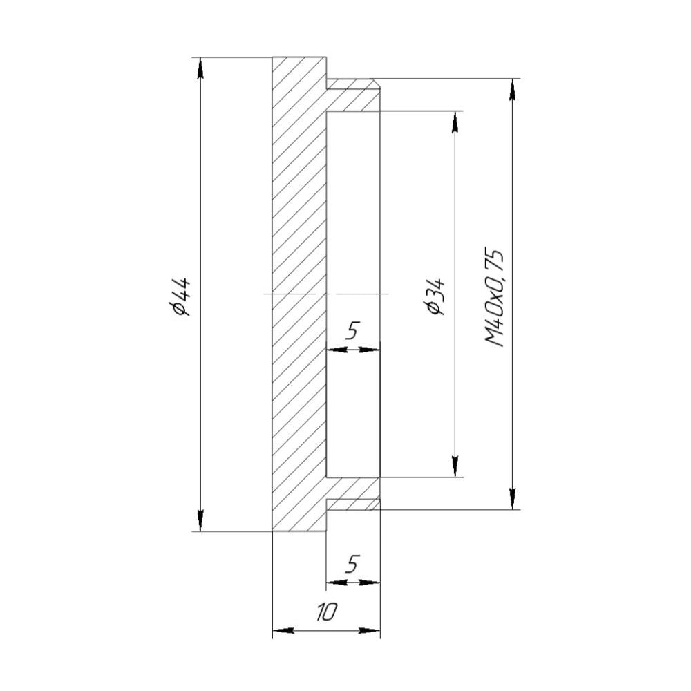 Screw-in cap with M40x0.75 male thread for Copal No.1 shutter