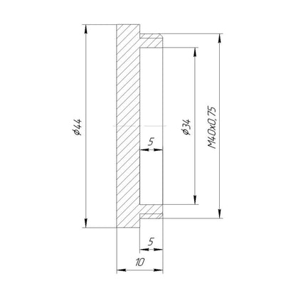 Screw-in cap with M40x0.75 male thread for Copal No.1 shutter
