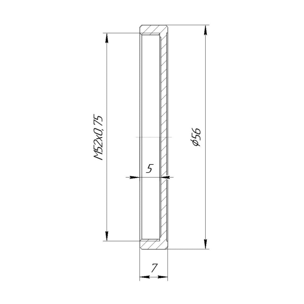 Screw-on cap with M52x0.75 female thread