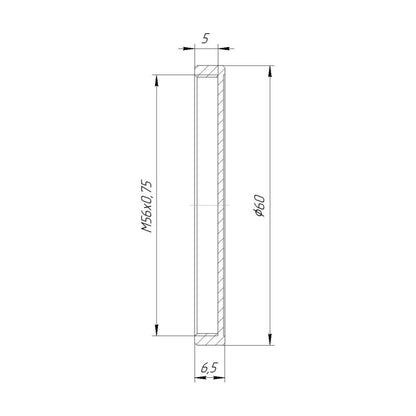 Screw-on cap with M56x0.75 female thread