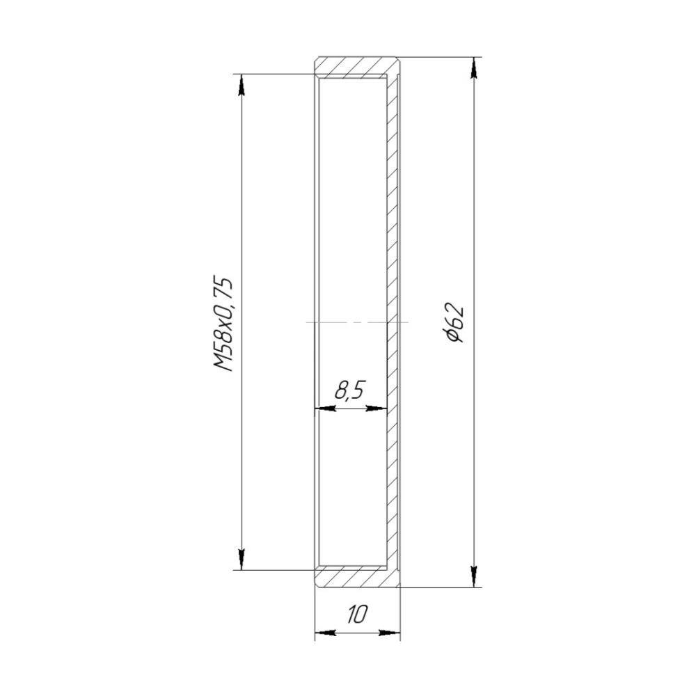 Screw-on cap with M58x0.75 female thread