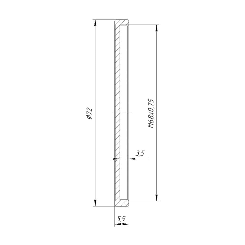 Screw-on cap with M68x0.75 female thread for Kiev-60/6C