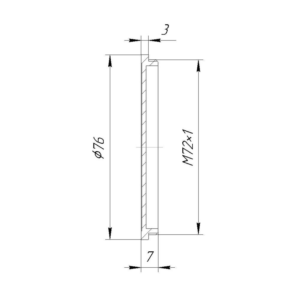 Screw-in cap with M72x1 male thread