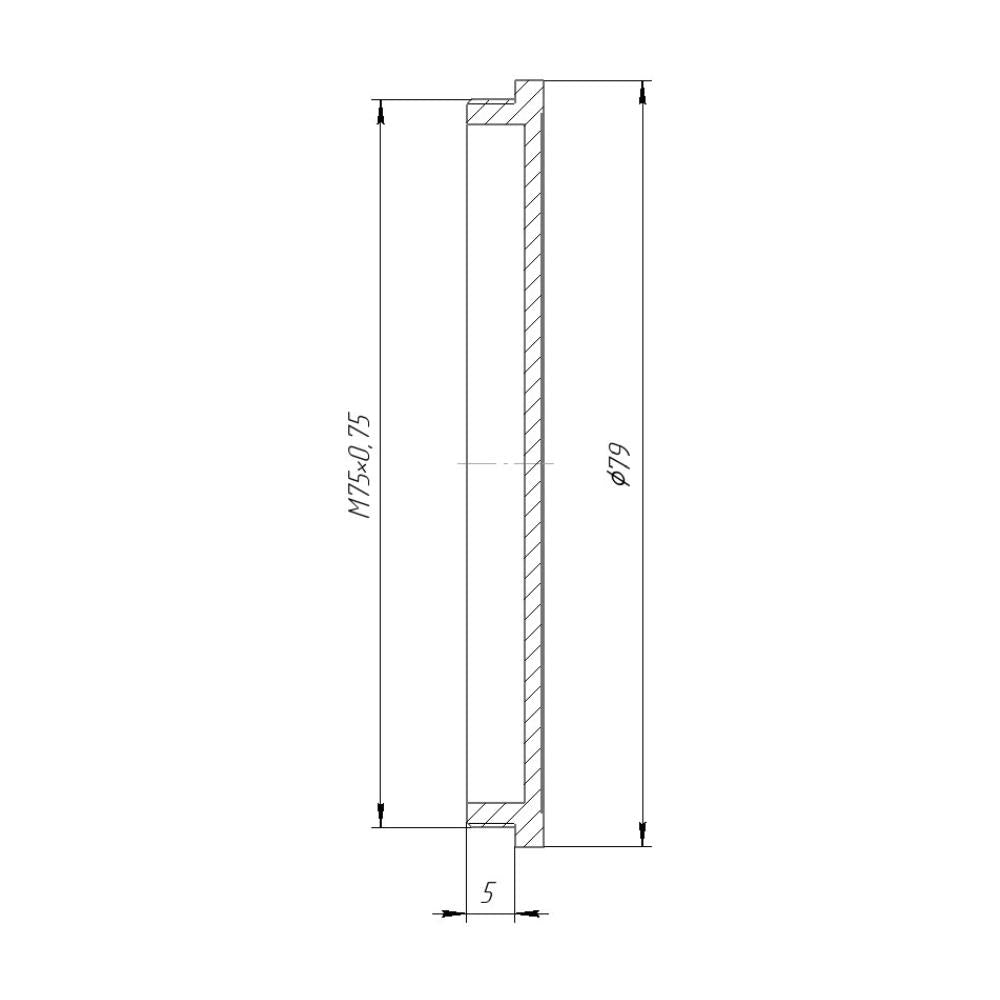 Screw-In cap with M75x0.75 male thread for Rapido FVD-16A or Rectilux HCDNA