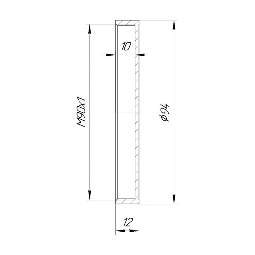 Screw-on cap with M90x1 female thread