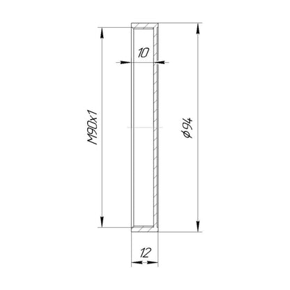 Screw-on cap with M90x1 female thread