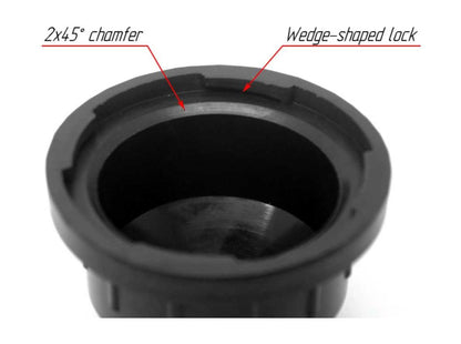 Twist-on cap for Arri PL lens mount, rubber, improved