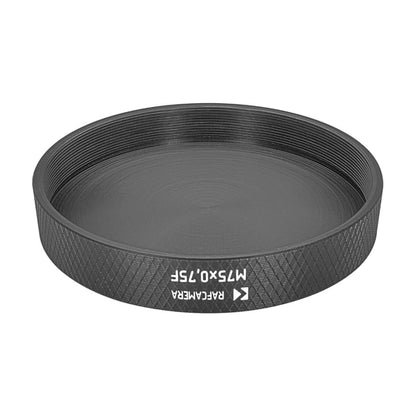 Screw-on cap with M75x0.75 female thread, 11mm deep