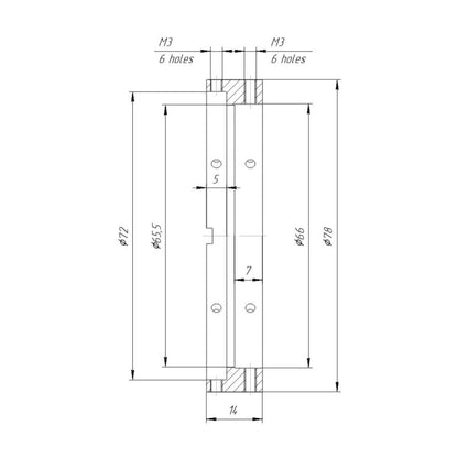 66mm to 72mm clamp for VVD Vazen Variable Diopter and Isco Ultra Star