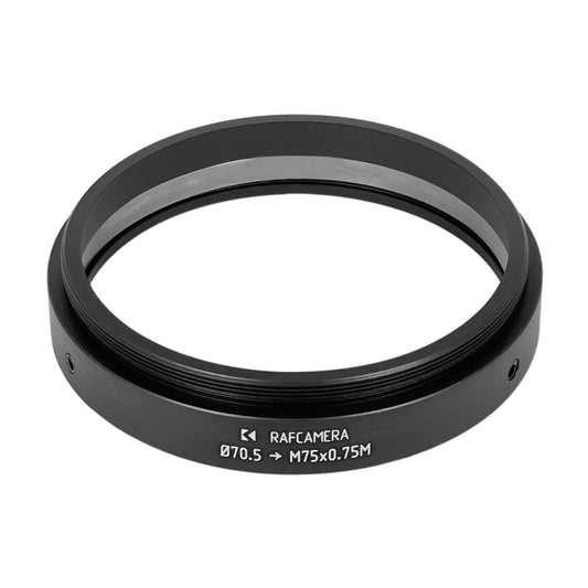 70.5mm clamp to M75x0.75 male thread adapter for ISCO Ultra-Star 75mm lens