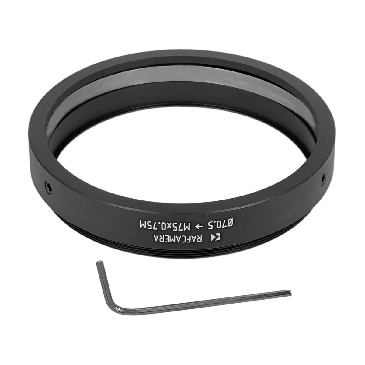 70.5mm clamp to M75x0.75 male thread adapter for ISCO Ultra-Star 75mm lens