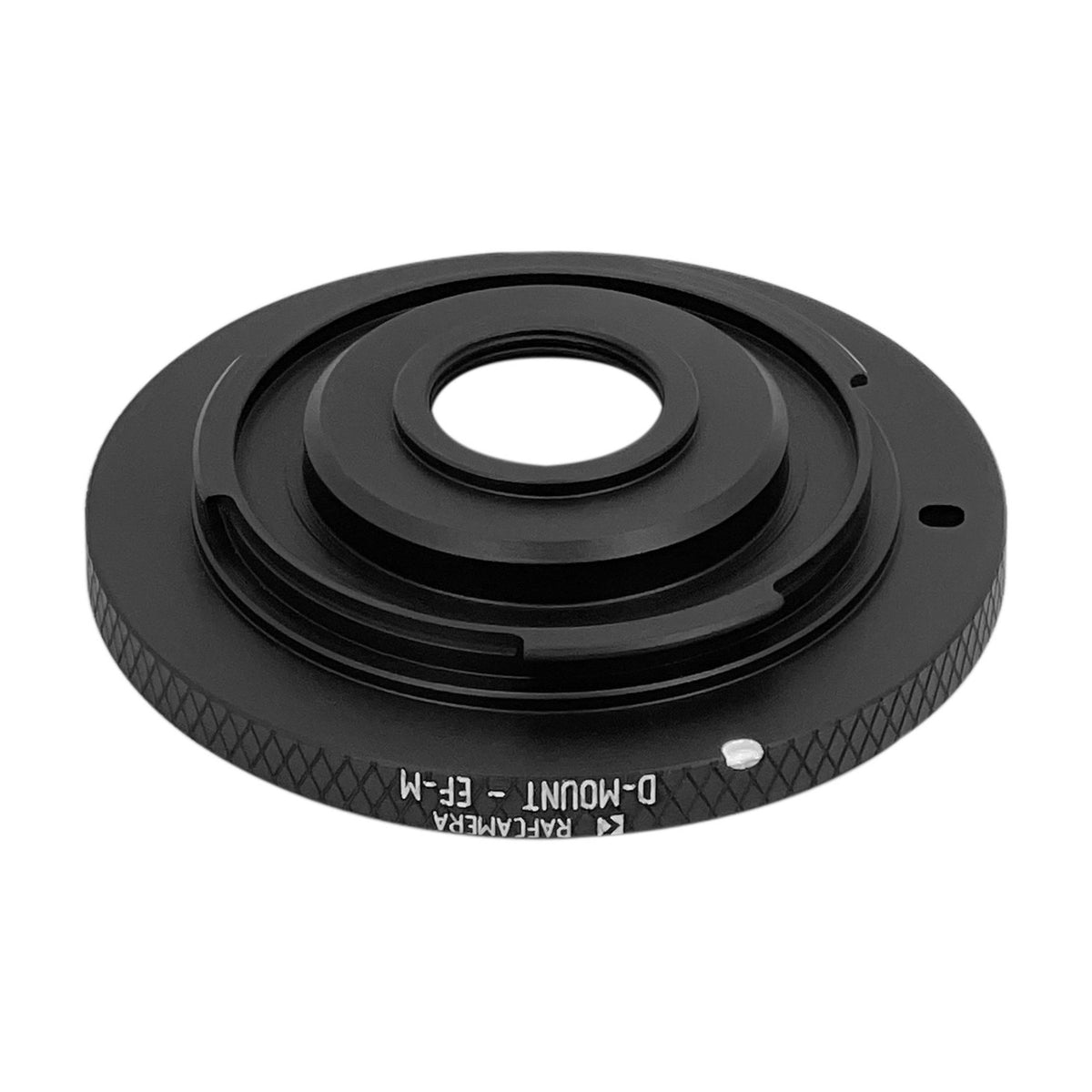 D-mount lens to Canon EOS-M camera mount adapter, with rim