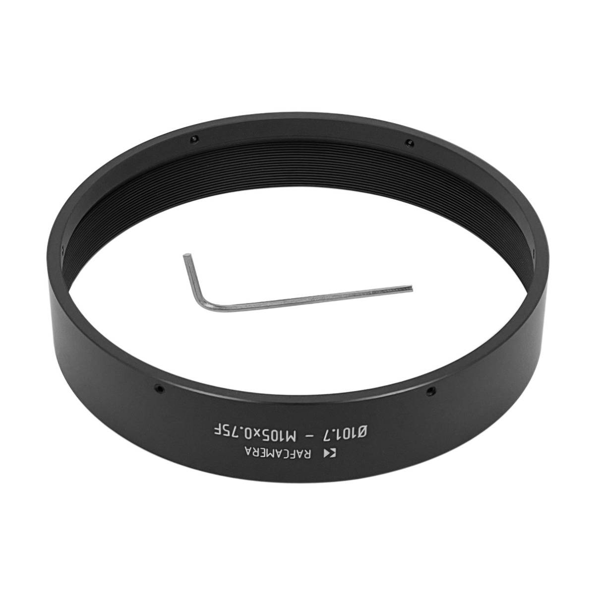 101.7mm clamp to M105x0.75 female thread adapter