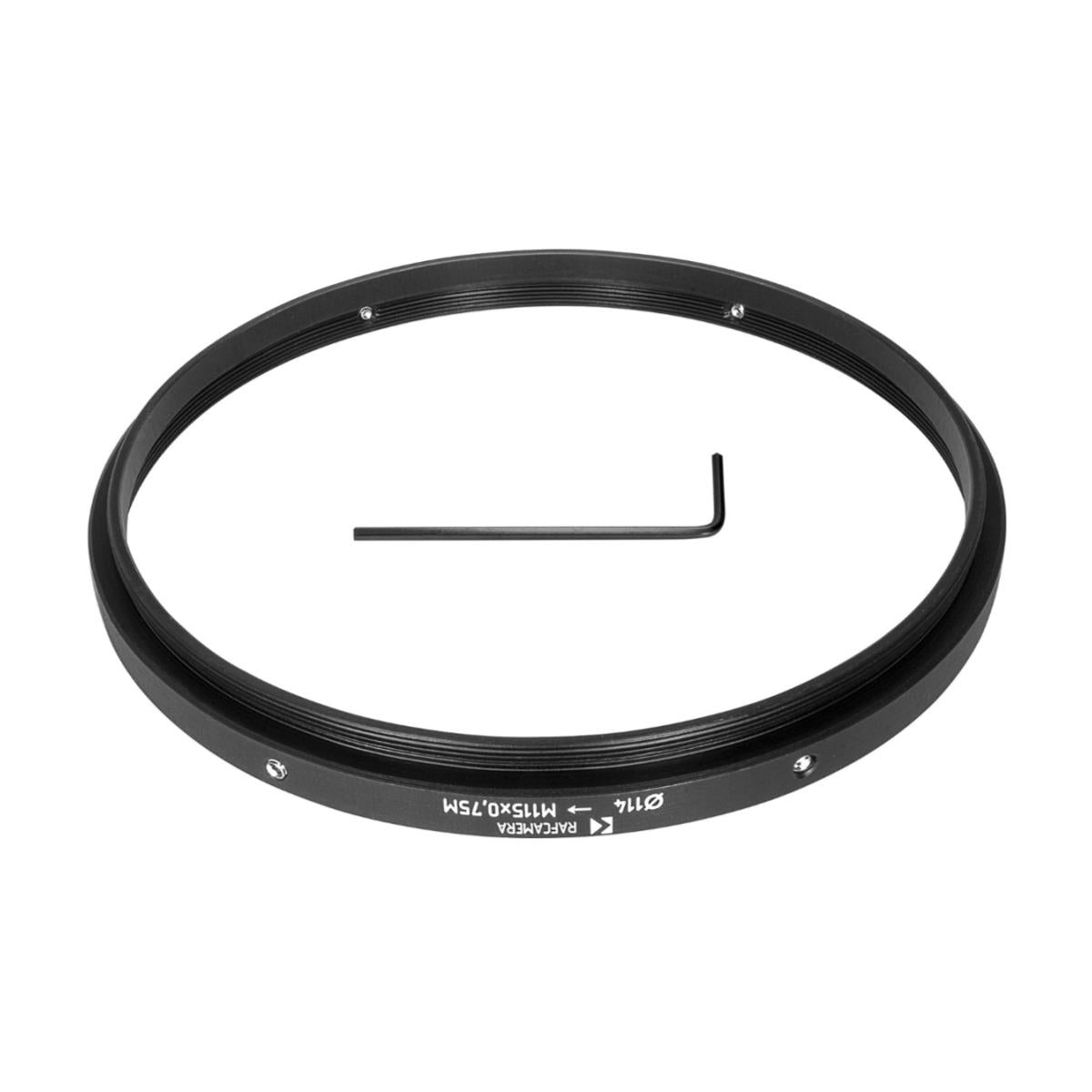 114mm clamp to M115x0.75 male thread adapter